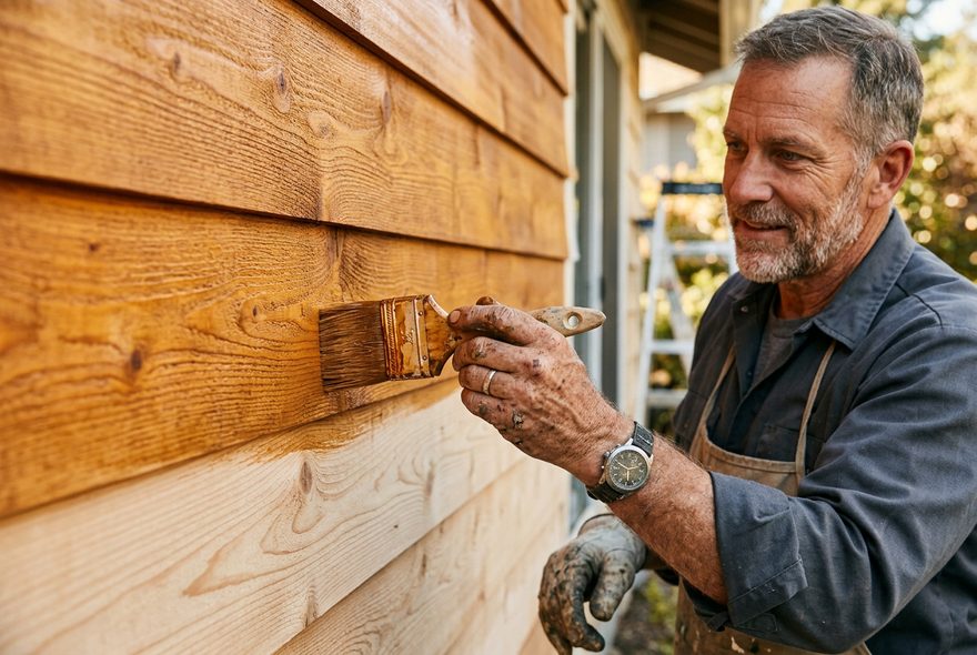 Cedar staining